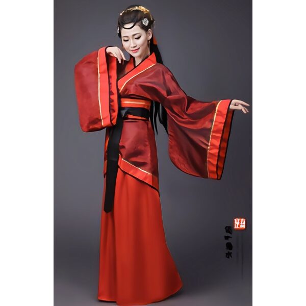 Black and Red Traditional Hanfu Dress (FCC6)